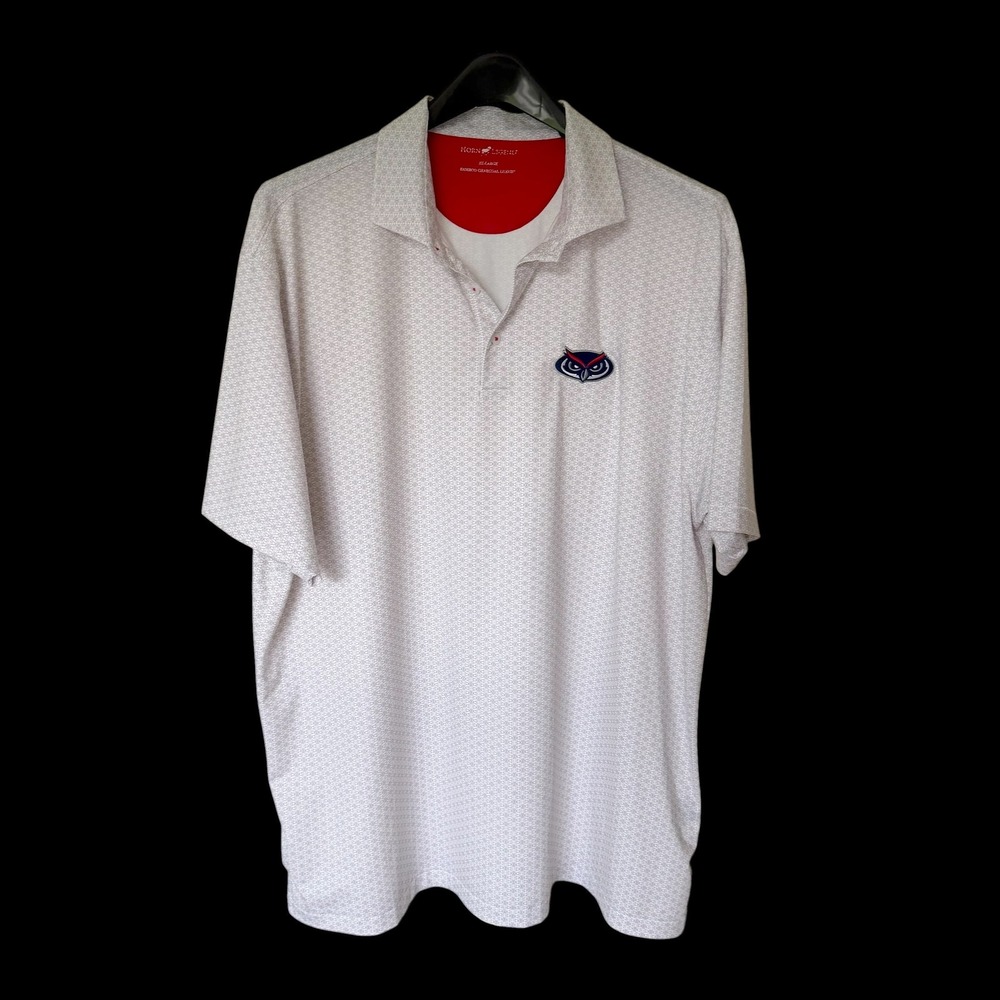 Horn Legend 2XL Polo Shirt Bamboo Charcoal Luxury Grey Geometric Owl Logo
